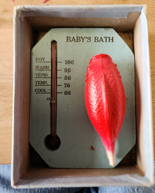 Vtg Baby’s Bath Thermometer Cute Fish