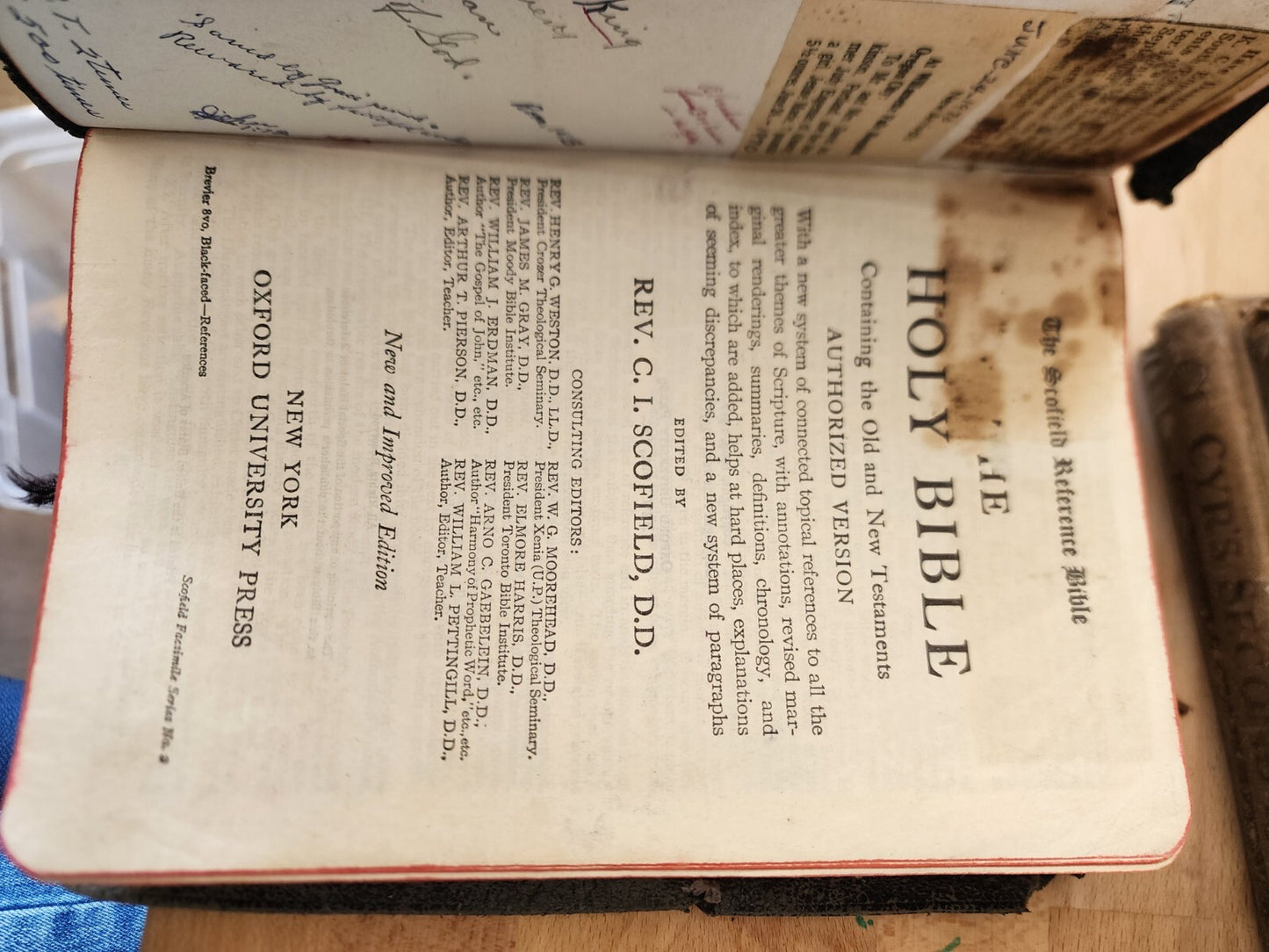 The Rev C I Scofield Reference Bible Old and New Testaments 1945 Oxford
