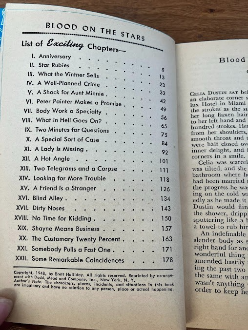 Vtg Paperbacks by Brett Halliday - lot of 2