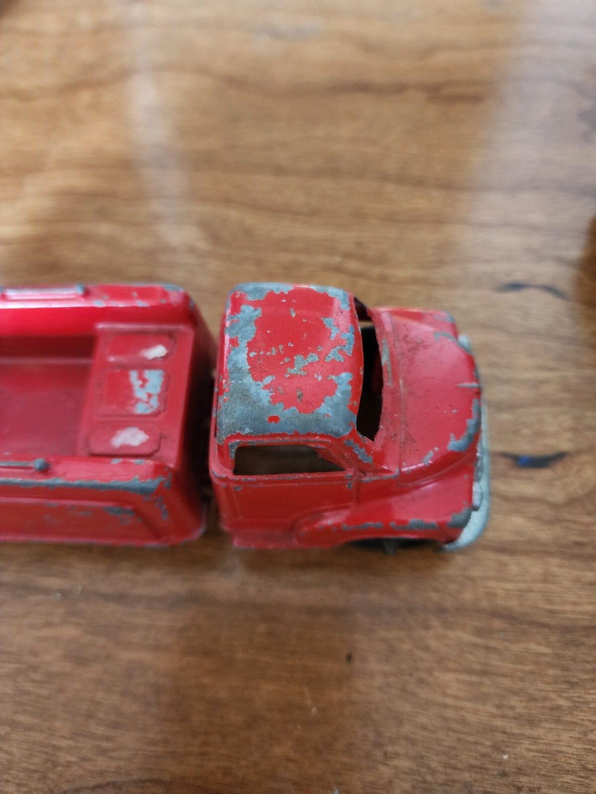 Toy Fire Ladder Red Metal Steel Truck 6-1/4" - USA