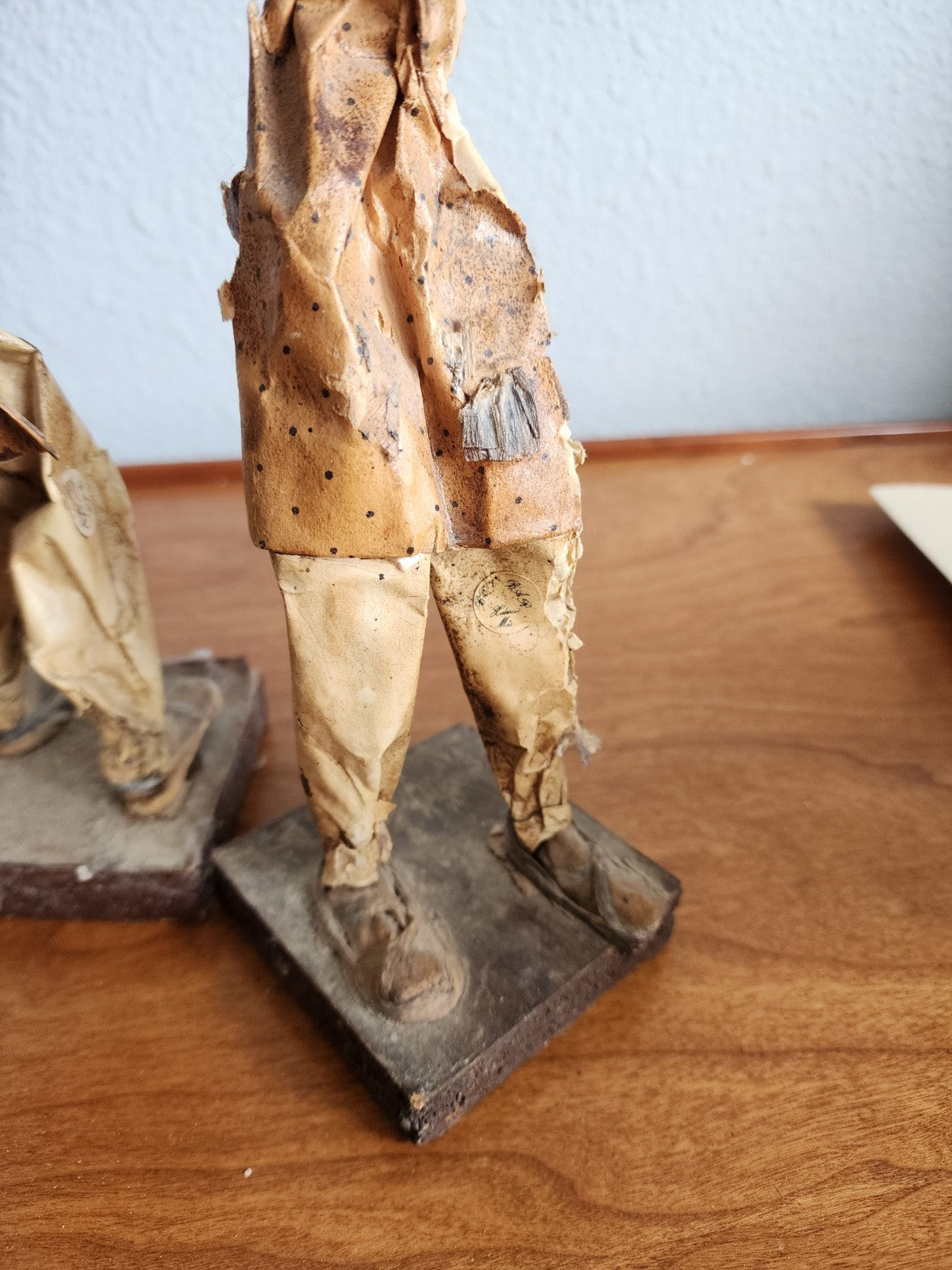 Folk Art Paper Mache Dolls - Violin & Pig