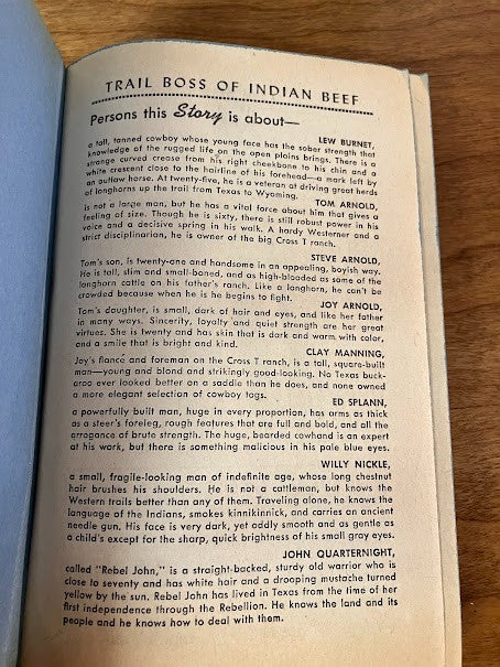 Trail Boss of Indian Beef by Harold Channing Wire