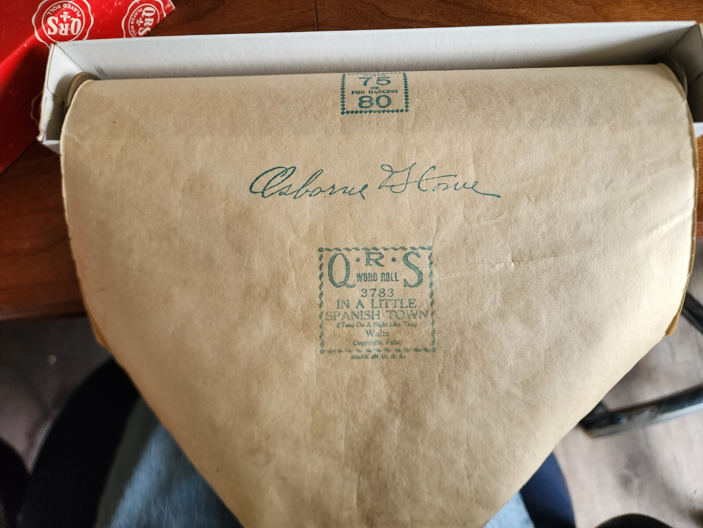 QRS Player Piano Roll Q-182 "When Irish Eyes Are Smiling' Played By Phil Ohman