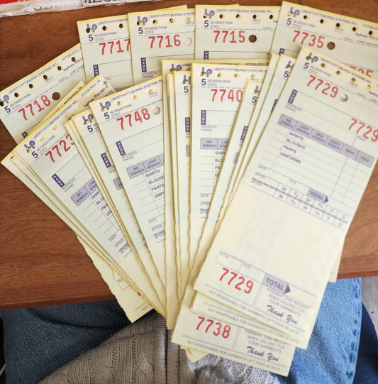 30 Vintage Dry Cleaning Order Forms