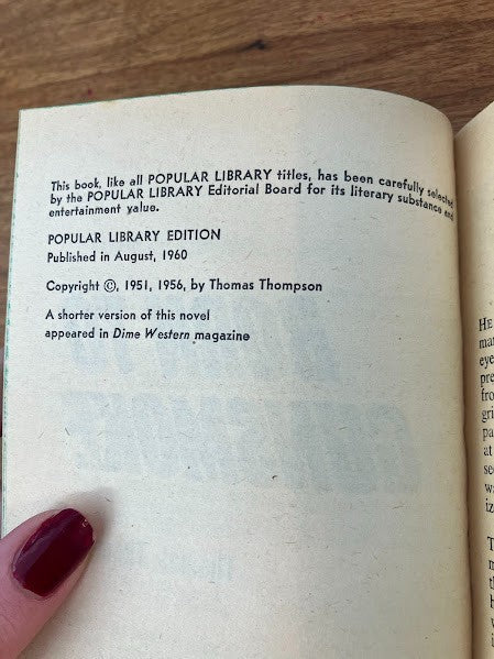 Popular Library - BORN TO GUNSMOKE BY THOMAS THOMPSON