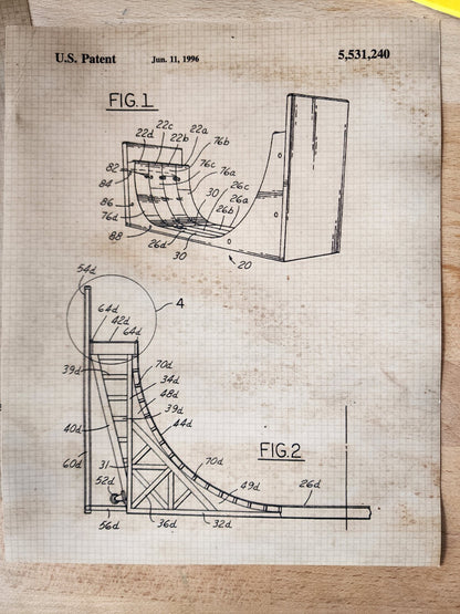 1968 - Skateboard Brake - A. O. Waddell - Patent Art Poster