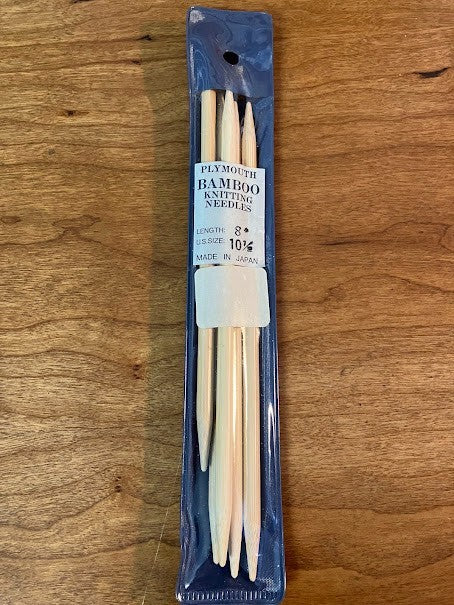 Plymouth - BAMBOO Knitting Needles - Length 8" Size 10 1/2 - Made in Japan