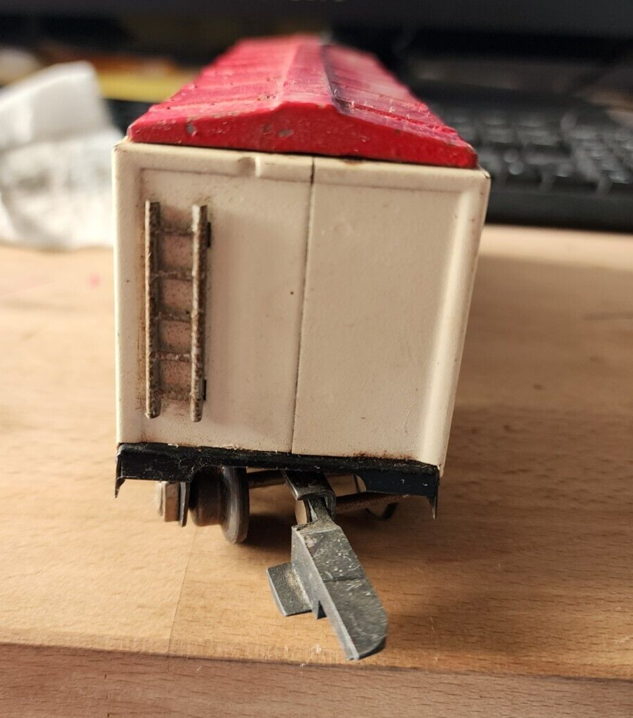 Vtg American Flyer Gauge Steel American Flyer Lines 478 White & Red Box Car
