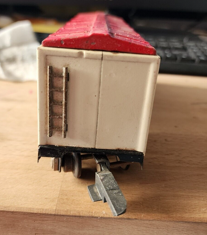 Vtg American Flyer Gauge Steel American Flyer Lines 478 White & Red Box Car