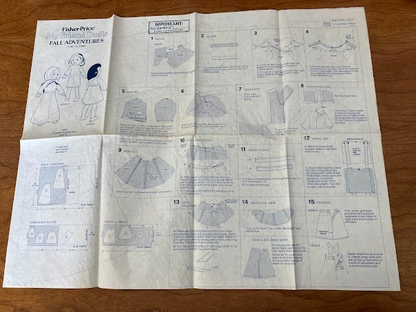 Vintage Lot/Set of 4 Fisher Price My Friend Doll Patterns