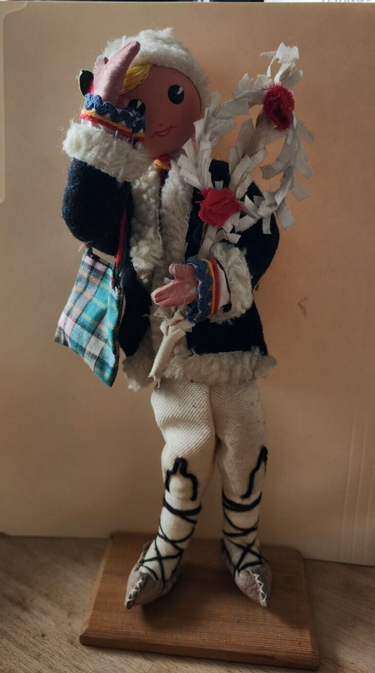 Vintage Doll Bulgaria Male Hand painted 12" Traditional Costume Souvenir
