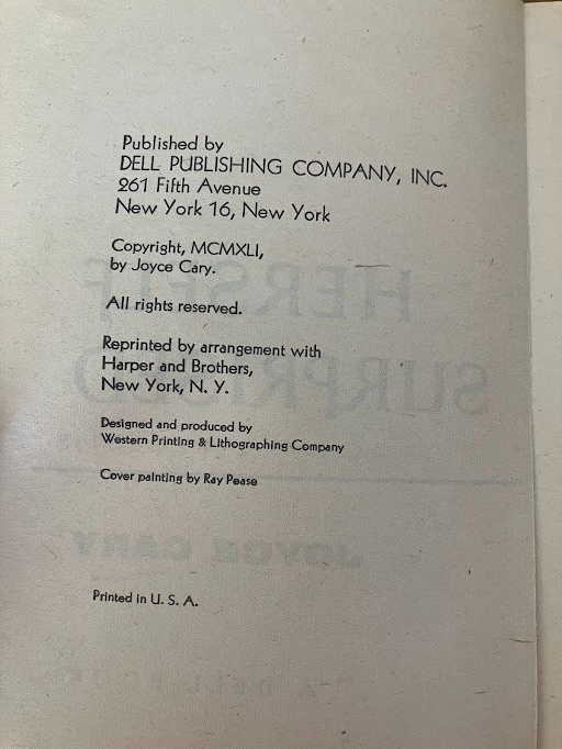 Vintage Paperback - Joyce Cary: HERSELF SURPRISED