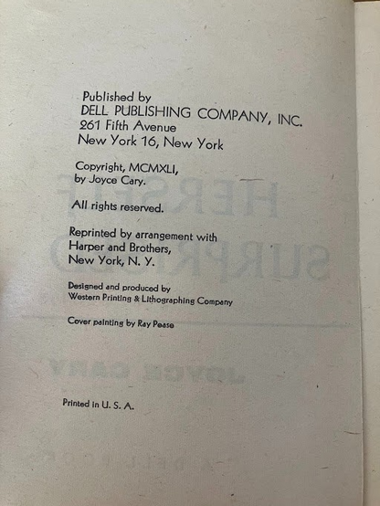 Vintage Paperback - Joyce Cary: HERSELF SURPRISED