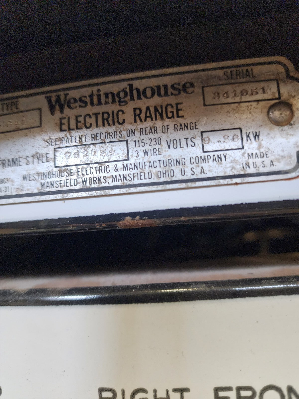 Antique Westinghouse Automatic Electric Oven