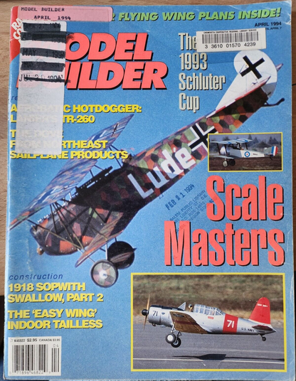 LOT 3 Vintage Model Builder Airplane Aviation RC Magazine Modeler 1994 Magazines