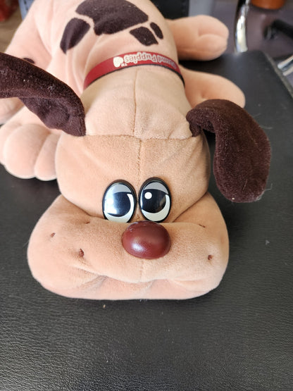 Pound Puppies Dog Plush Stuffed Animal With Name Tag Tan Brown Spot 17” Hasbro