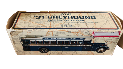 Vintage Avon Blue Greyhound Bus Line 5 oz. Everest After Shave