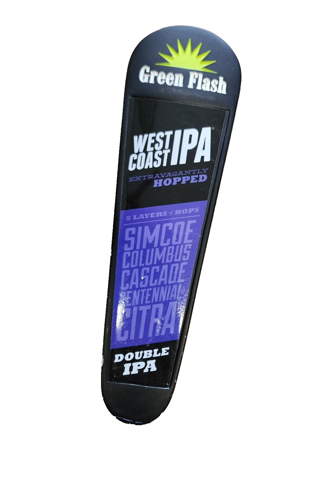 Green Flash West Coast IPA Double IPA Tap Handle Knob