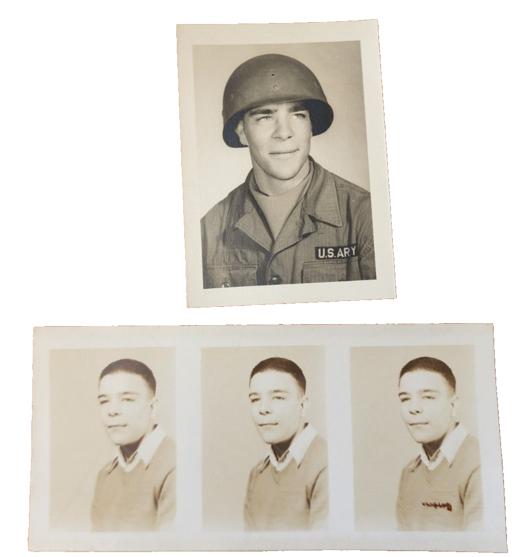 Vtg 1960's US Army Soldier and school photos