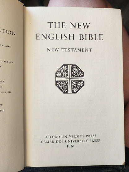 The New English Bible New Testament, Oxford & Cambridge University Press 1961 HC
