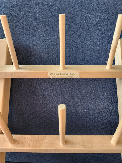 Wall Mount June Tailor Sewing 15 Thread Spool Holder Wood