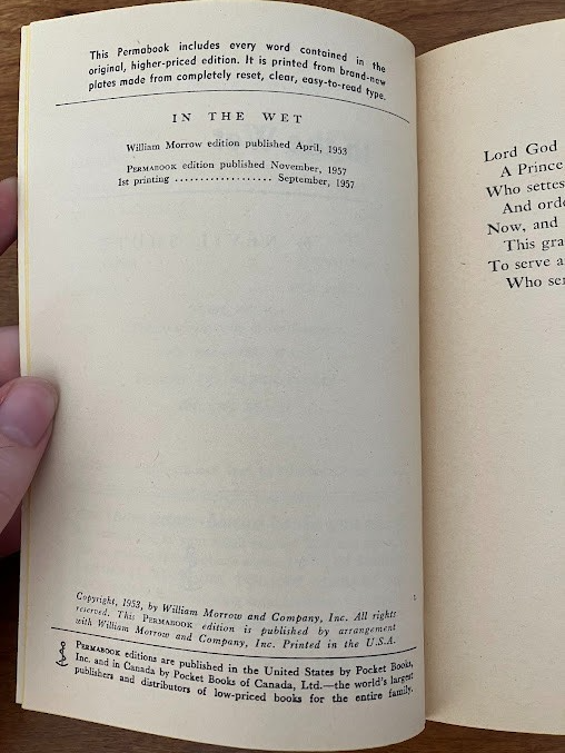 Vintage Paperback - In The Wet by Nevil Shute