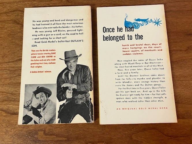 Gold Medal Books by Clifton Adams - lot of 2