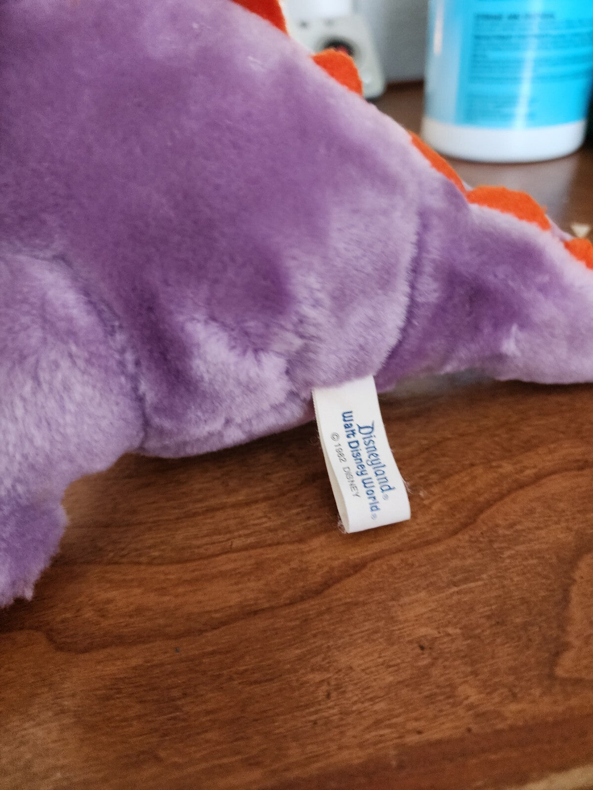 Vtg 80's Figment 11" Plush Purple Dragon Walt Disney World
