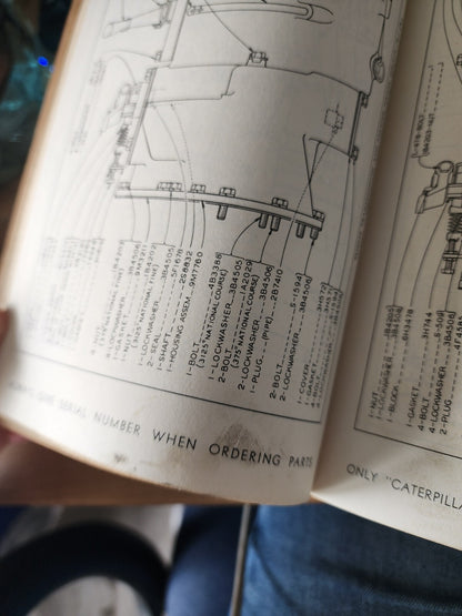 CATERPILLAR D8 TRACTOR POWER SHIFT PARTS BOOK 1970 - 46A10725-UP