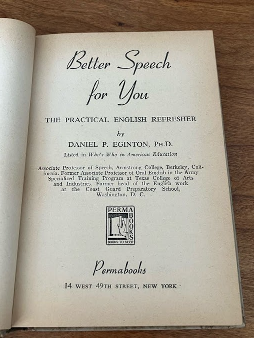 Better Speech for You : The Practical English Refresher