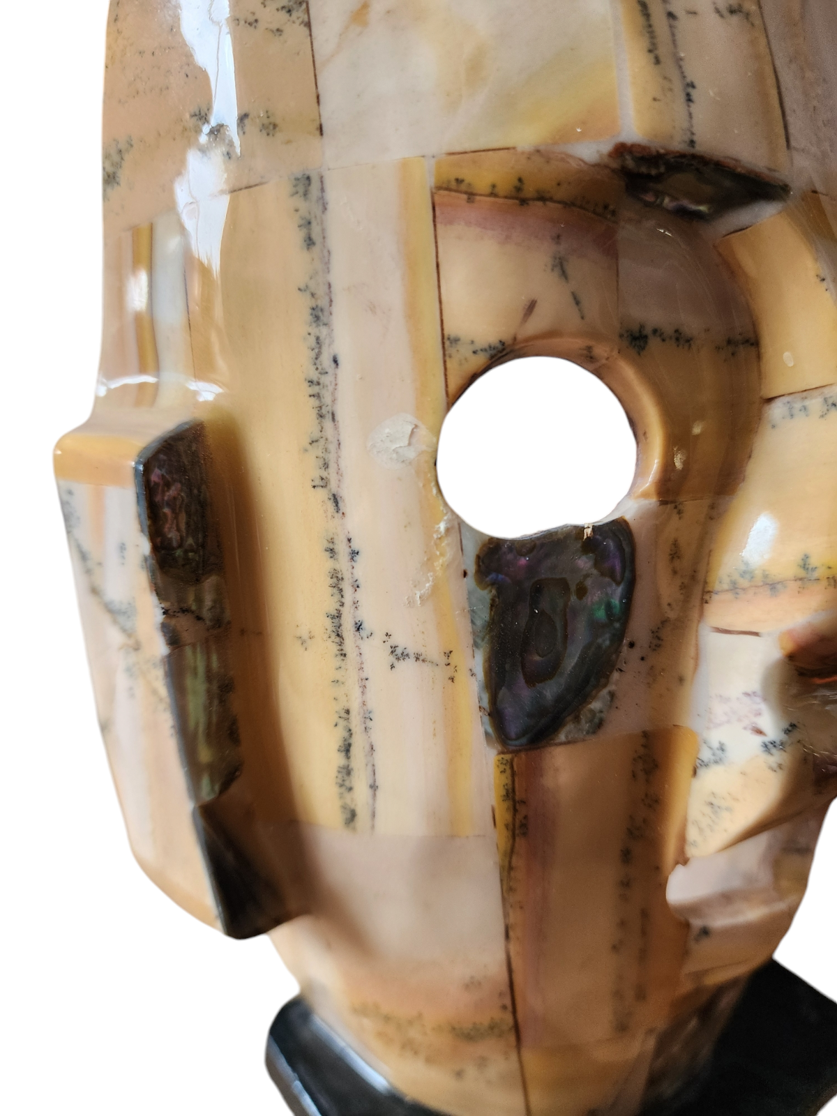 Vtg Free-Standing Mosaic Burial Death Mask 8.5"