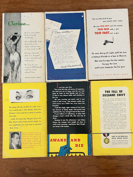 Vintage Paperbacks - Gold Medal Books - Lot of 6