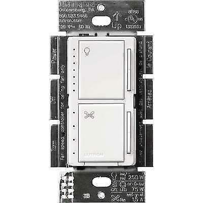 NEW Lutron Fan Control and Light Dimmer White MACL-LFQH-WH 75W